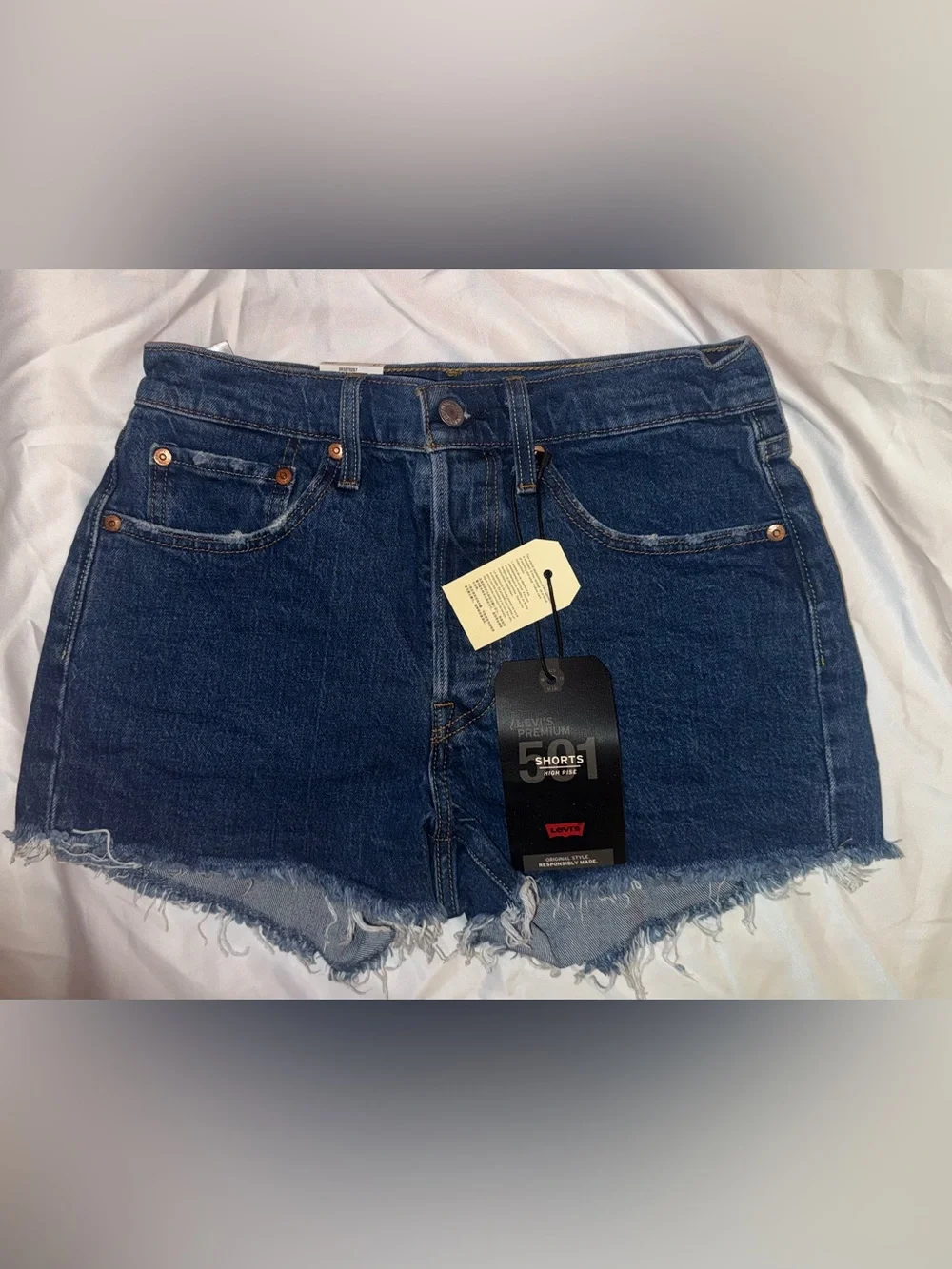 Levi’s Premium 501 High Rise Denim Shorts W27 NWT